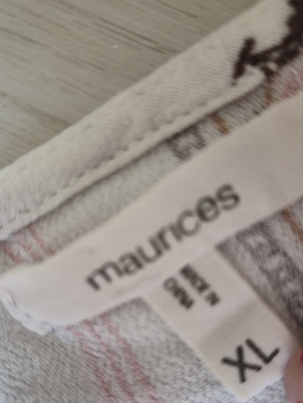 Maurices White Top with Pink and Brown Stripes - Picture 11 of 11